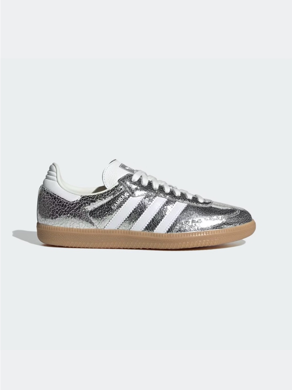 Adidas sambas in silver